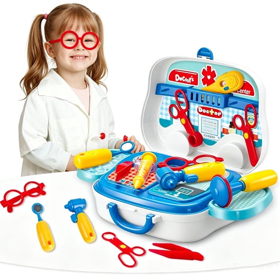 Kids Doctor Kit ,Doctor Kit for Toddlers 3-6 Dress Up Toys for Boys Girls Pretend Play Kids Doctor Set with Carry Case