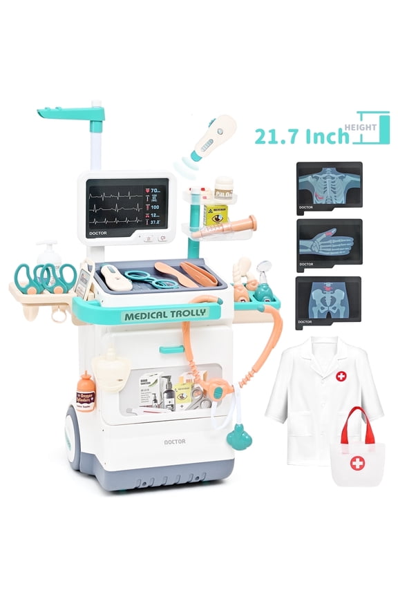 Kids Doctors Play Set - 26PCS Doctor Kit for Kids, Pretend Medical Station Toy Set, Doctor Set Role Play Toy for 3-8 Boys & Girls