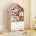 Kids Dollhouse Bookshelf Large Wooden Kids Bookshelf and Toy Storage