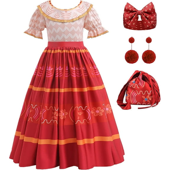 Kids Dolores Costume Girls Halloween Cosplay Stage Show Party Dress Up With Bag