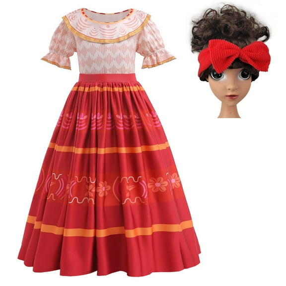Kids Dolores Costume Girls Halloween Cosplay Stage Show Party Dress Up With Wig