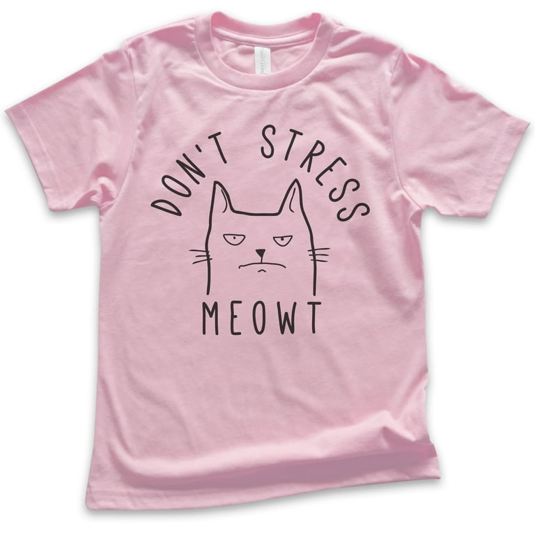 Kids Don't Stress Meowt Shirt Cat Shirt, Youth Kids Boy Girl T