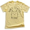 thumbnail image 1 of Kids Don't Stress Meowt Shirt Cat Shirt, Youth Kids Boy Girl T-Shirt, Funny Cat Shirt, Clever Cool Cat Shirt, Yellow, Large, 1 of 4