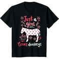 thumbnail image 1 of Kids Donkey Just A Girl Donkeys Gift T-Shirt, 1 of 4