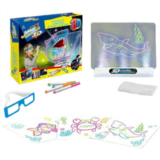 Chomunce Toys for 2 3 4 5 6 Years Old Girls Boys LED Writing Tablet for  Kids 3D Drawing Pad with Light Up Glow Doodle Board Educational Birthday  Gifts