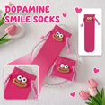 thumbnail image 1 of Kids Dopamine Color Knee High Socks, Girls Funny 3D Cartoon Face Braided Tassel Long Socks, Polyester Cotton Cute Novelty Children Stockings, 1 of 7