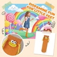 thumbnail image 1 of Kids Dopamine Color Knee High Socks, Girls Funny 3D Cartoon Face Braided Tassel Long Socks, Polyester Cotton Cute Novelty Children Stockings, 1 of 6