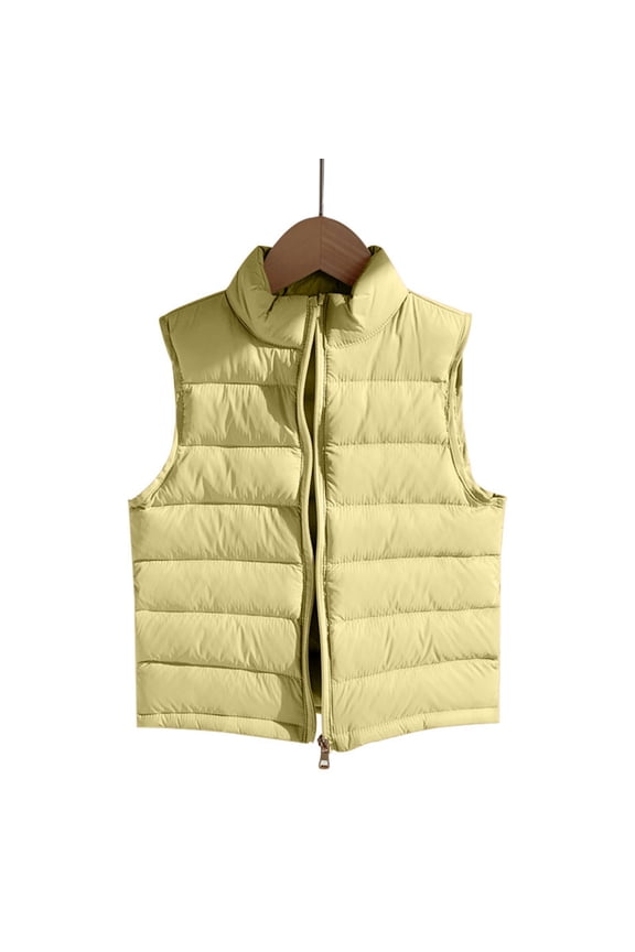 Kids Down Coat Vest - Lightweight Windproof Winter Jacket Outwear for Little Boy and Girls, Kids Fall Sleeveless Coats