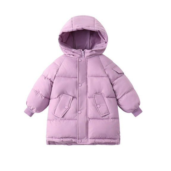 Kids Down Jackets & Coats Girl Boy Warm Hooded Midi Lenght Puffer Jacket Heavyweight Quilted Waterproof Winter Outerwear