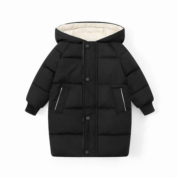 Kids Down Long Outerwear Winter Autumn Teen Cotton Clothes Boys Girls Cotton-Padded Parka Coats Big Children Thicken Warm Jacket
