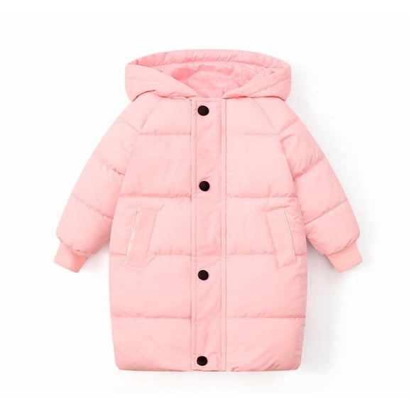 Kids Down Long Outerwear Winter Autumn Teen Cotton Clothes Boys Girls Cotton-Padded Parka Coats Big Children Thicken Warm Jacket