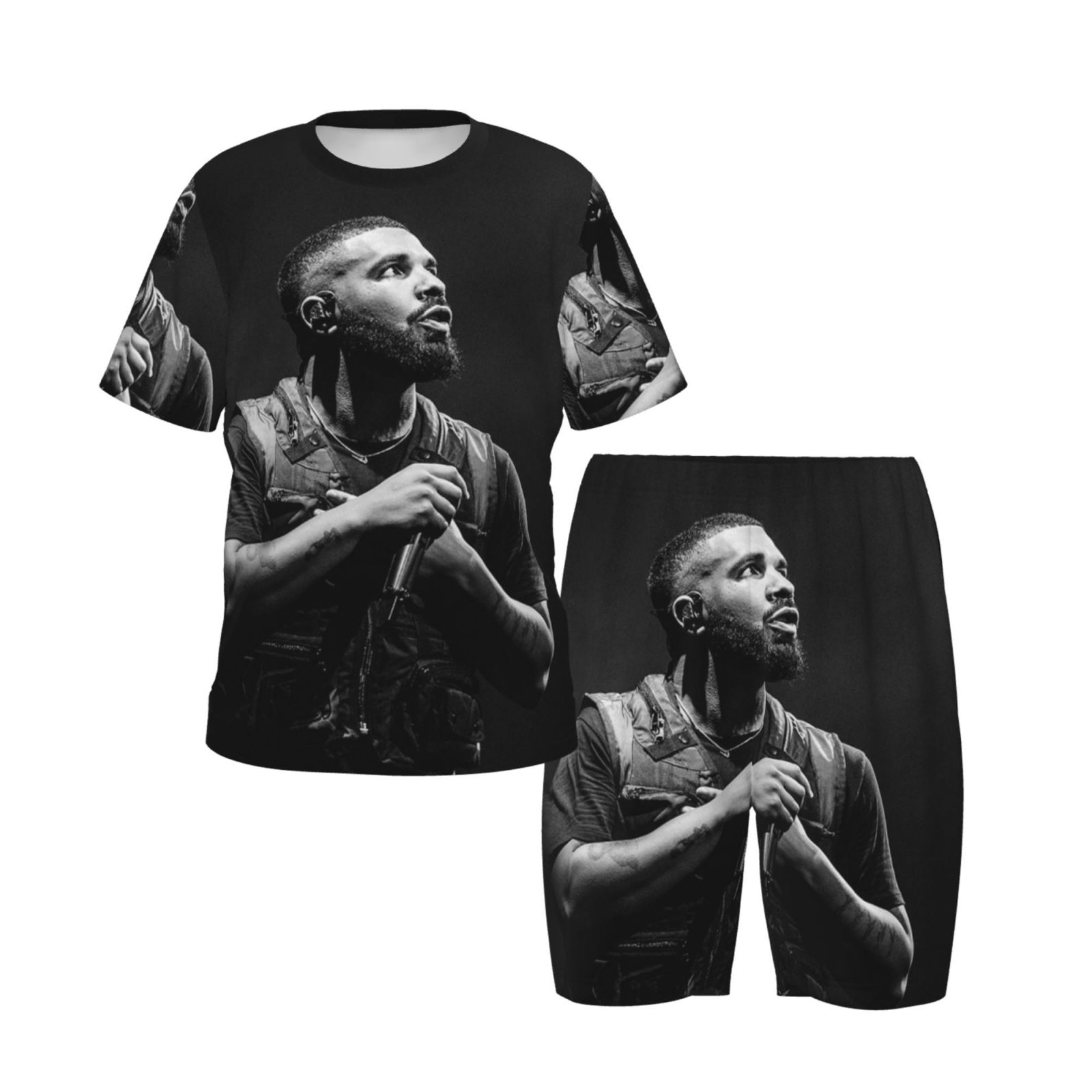 Kids Drake Singer Pajamas Set Cartoon Sleepwear Short Set Outfit For ...