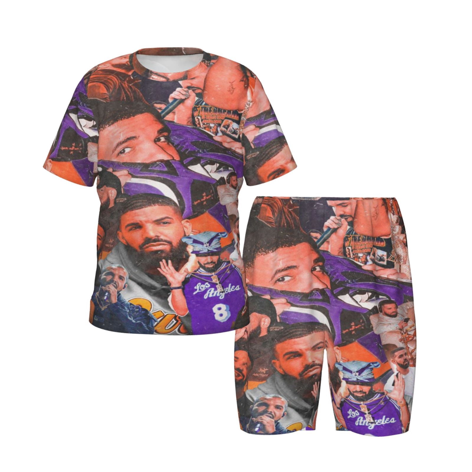 Kids Drake Singer Pajamas Set Cartoon Sleepwear Short Set Outfit For ...