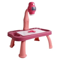 Kids Drawing Projector Table Educational Toy with Light Music Smart Projection Desk Erasable Doodle Board for Children Art Learning