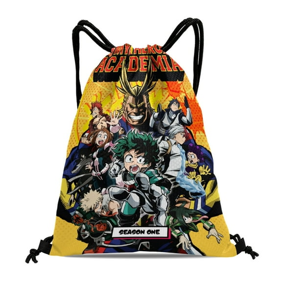 Drawstring Backpack for My Hero Academia Sackpack Women Men Adults Party Favor Bags Sports for Gym Travel Swimming Hiking Camping Tote Bag 11.8 15.7 in
