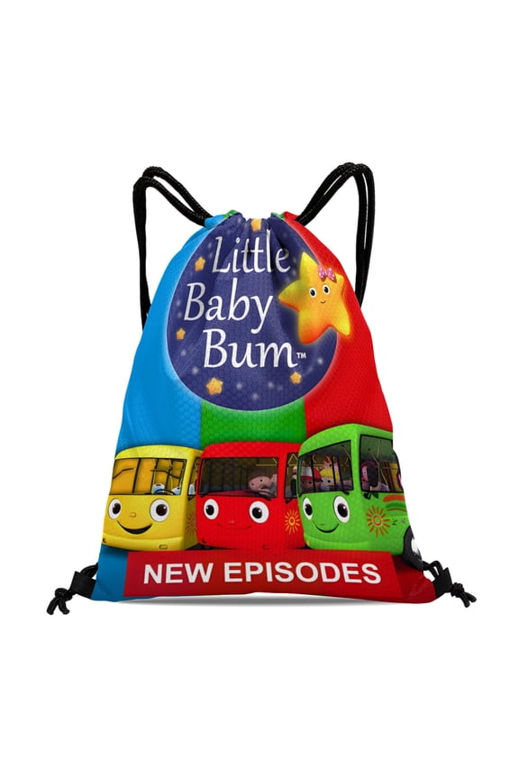 Drawstring Backpack for Little Baby Bum Party Favor Bags Sackpack Adults Women Men Sports for Gym Travel Swimming Hiking Camping Tote Bag 11.8 15.7 in