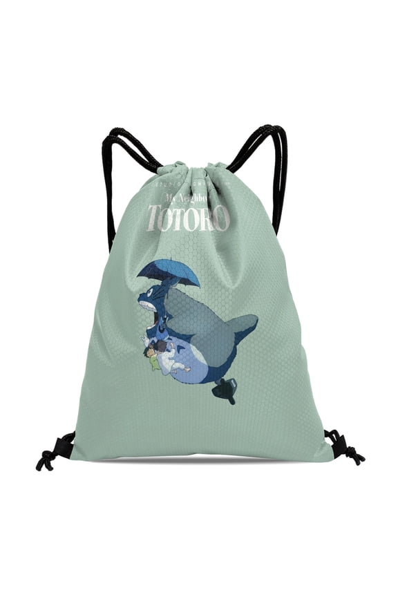 Drawstring Backpack for My Neighbor Totoro Party Favor Bags Sackpack Adults Women Men Sports for Gym Travel Swimming Hiking Camping Tote Bag 11.8  15.7 in