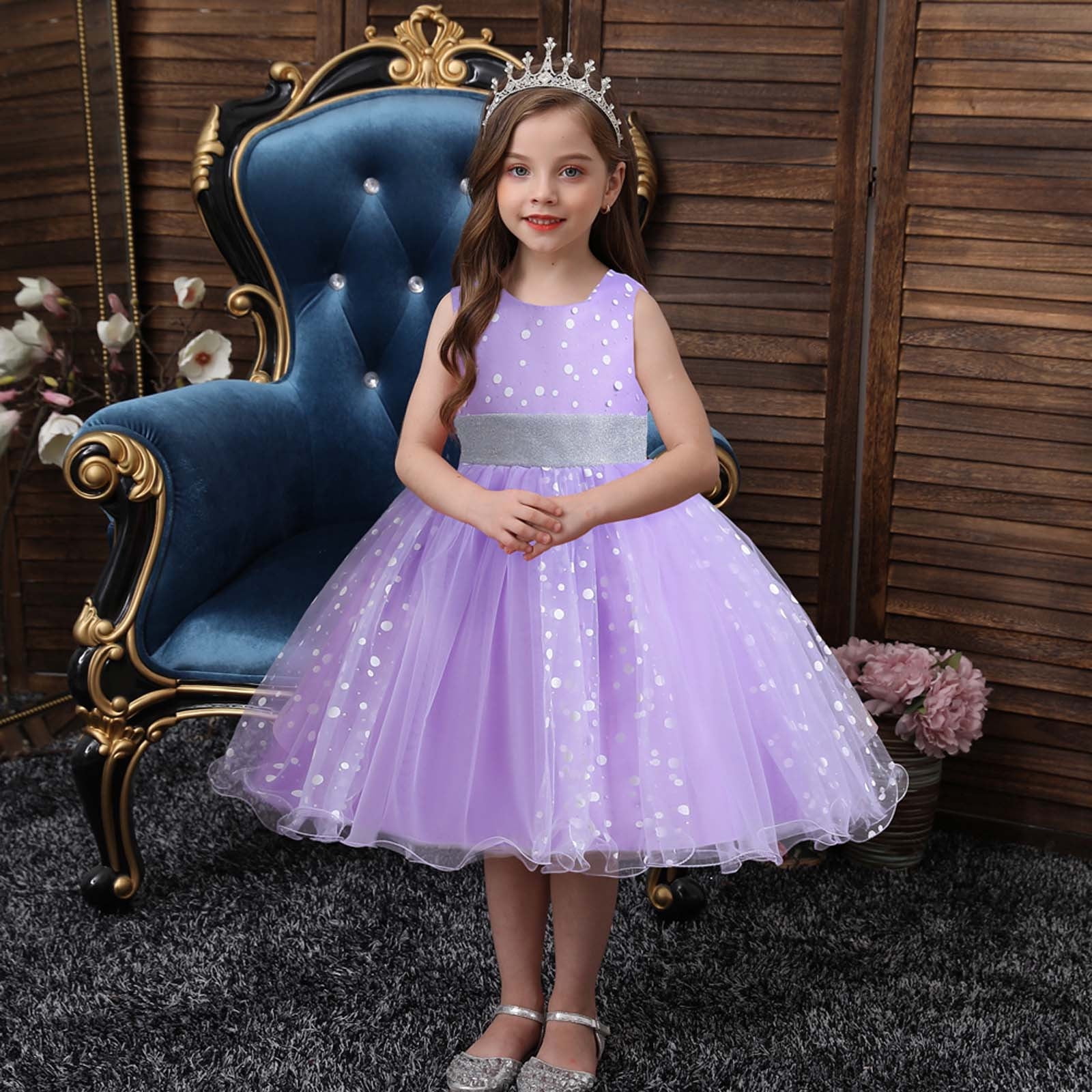 KIDS TIERED DRESS WITH BOWS 12-14 QUEEN ATLANTIS