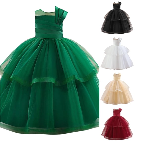 Kids Dress Graceful Airy Unique Fun Mesh Tulle for Party Gentle Fancy Lightweight Dress Set