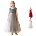 thumbnail image 1 of Kids Dress Graceful Tutu Skirt Elegant Gown Stylish Charming Mesh Tulle for Formal Dress Set, 1 of 5