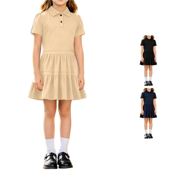 Kids Dress Pleated Design Comfortable Lightweight Trendy for Summer and Casual Comfortable Dress Set