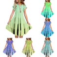 thumbnail image 1 of Kids Dress Ruffled Layered Fashion Beautiful Pretty for Summer and Casual Comfortable Dress Set, 1 of 5