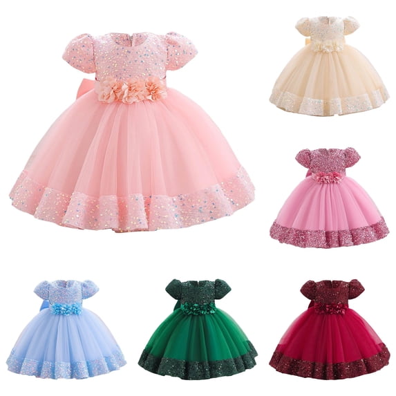 Kids Dress Sheer Mesh Modern Playful Colorful Mesh Tulle for Casual Charming Elegant Dress Set