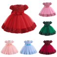 thumbnail image 1 of Kids Dress Sheer Mesh Modern Playful Colorful Mesh Tulle for Casual Charming Elegant Dress Set, 1 of 4
