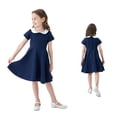thumbnail image 1 of Kids Dress Short Sleeve Flared Swing Dress Girls Sundress 3-4 Years, 1 of 9