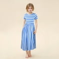 thumbnail image 1 of Kids Dress Short Sleeve Girls' Casual Dresses A Line Dresses Girls Sundress for Girls 4-5 Years, 1 of 7