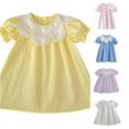 thumbnail image 1 of Kids Dress Short Sleeve Twirling Charming Sweet Graceful Blend for Summer and Casual Dress Set, 1 of 5