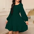 thumbnail image 1 of Kids Dress for Girls Dark Green Long Sleeve Dress Girls Fall Winter Dresses Girls Birthday Dress Girls Christmas Outfit 8-9 Years, 1 of 5
