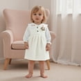 thumbnail image 1 of Kids Dress for Girls White Long Sleeve Girls Fall Winter Dresses Birthday Dress Christmas Dress 4T, 1 of 8