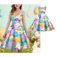 thumbnail image 1 of Kids Dresses For Girls Kids Easter Dress Round Neck Tank Tops Summer Dresses For Kids Girls Easter Dresses Size 5-6 Years, 1 of 5