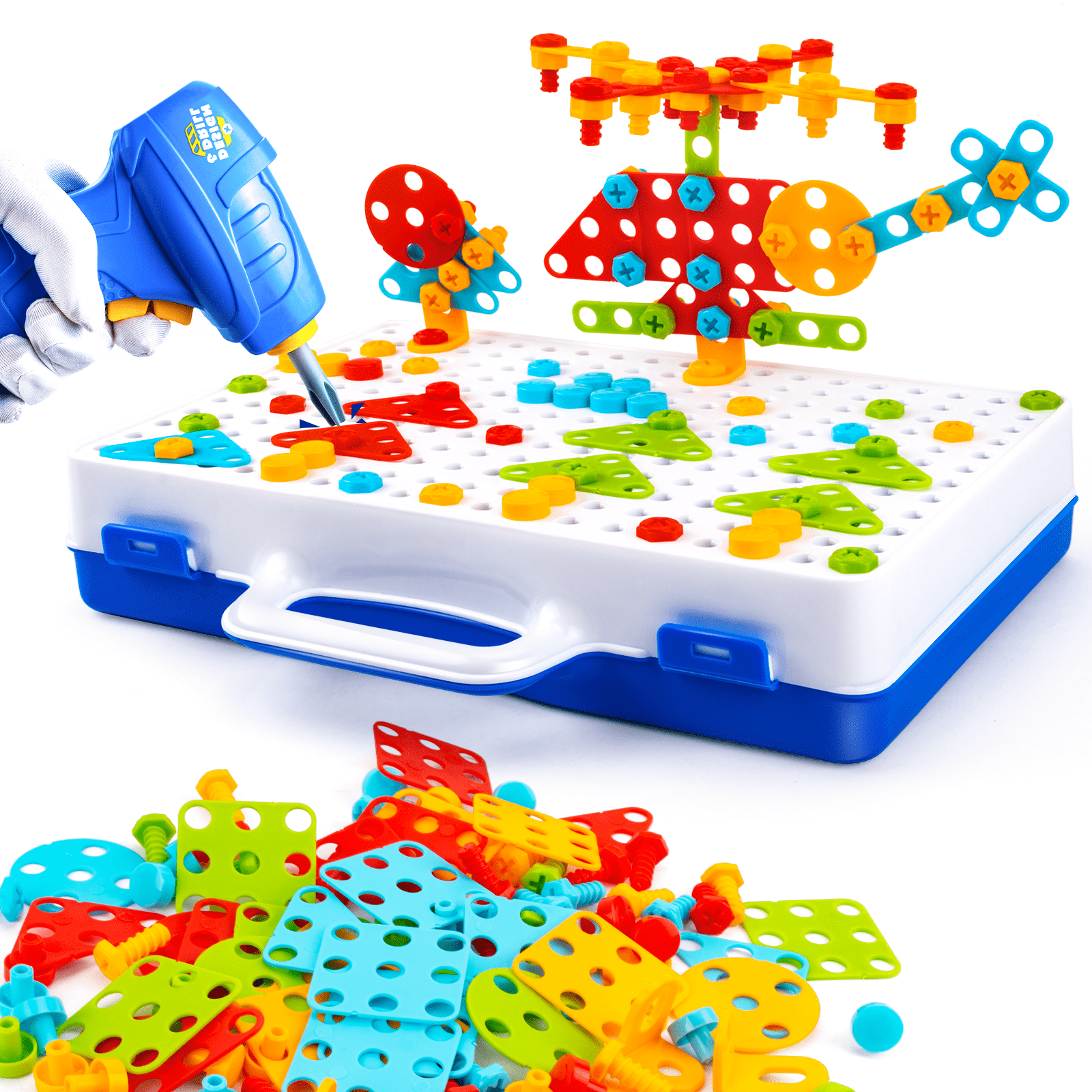 Children Toys for Boys Pretend Play Tool Set Screwdriver Drills Puzzle  Montessori Game Furadeira Fingir Jogar Building Toy Gift