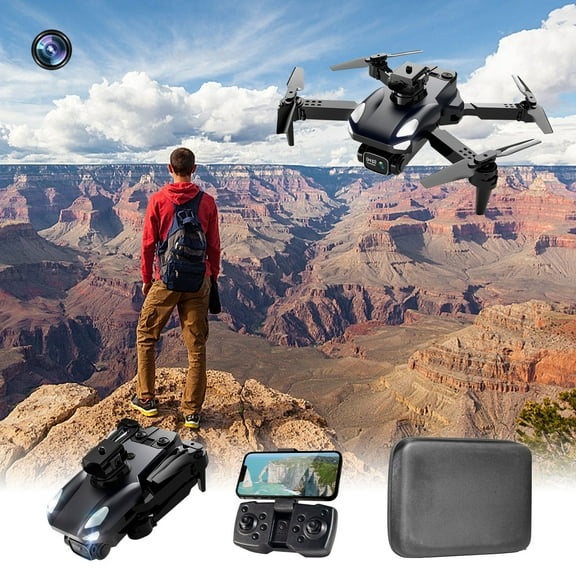 Kids Drones for Age 8-12 Boys - Foldable Drone With Camera HD 1080P Camera FPV Drone For Beginners Gesture Control, Obstacle Avoidance，Headless Mode , WiFi RC Quadcopter,Cool Light