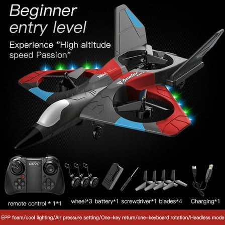 Kids Drones for Age 8-12 Boys, V27 Drone Glider Fighter Model Remote Control Boy Toy Plane (no Camera )