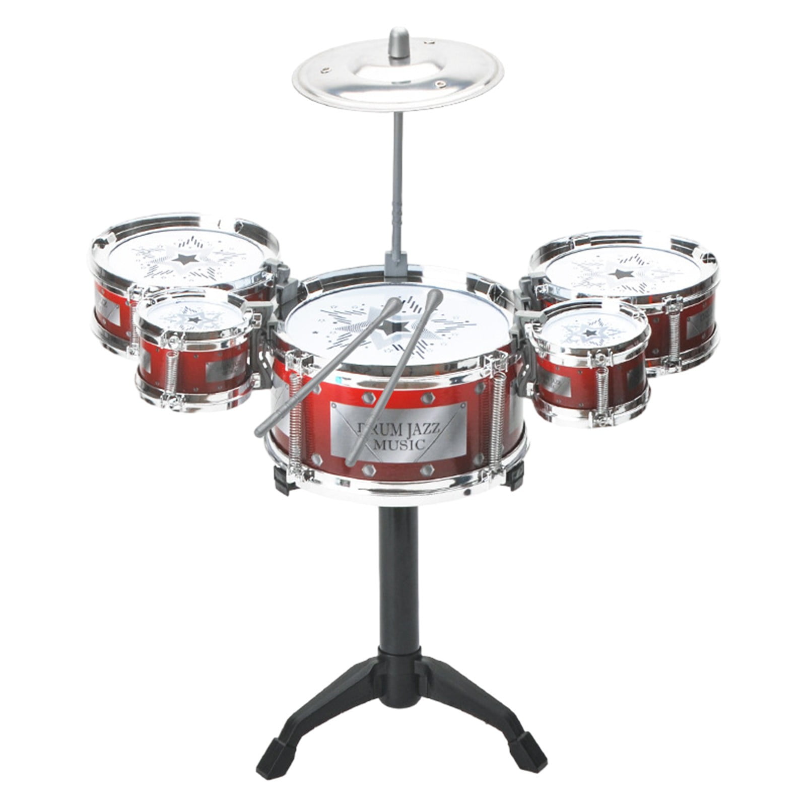 Kids Drum Set Toddler Instrument Set Educational Percussion Stimulating Childrens Creativity Drum Set for Kids Boys and Girls Red