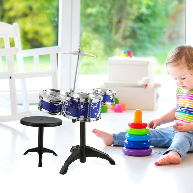 Kids Drum Set, Toddler Jazz Drum Kit for Toddler Toys 5 Drums with