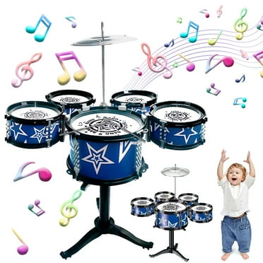 Kids Drum Set Toy for Toddlers 1-3, Musical Instruments for Kids, Musical Jazz Toys for 3 4 5 6 7 Year Old Boys Girls