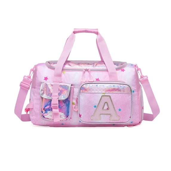 Kids Duffle Travel Bag Girls Travel Bag for Kids Overnight Bag for Girls Dance Bag Travel Bags for Women Gym Bag with Shoe Compartment for Travel Essentials
