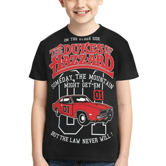 Kids Dukes Haz-zard TShirt Graphic Cartoon Tee Shirts Short Sleeve Summer Tops For Boys Girls Youth
