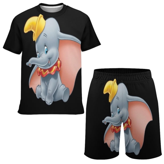 Kids Dumbo T Shirt Shorts Set 2 Piece Graphic Short Sleeve Outfit Set for Boys Girls