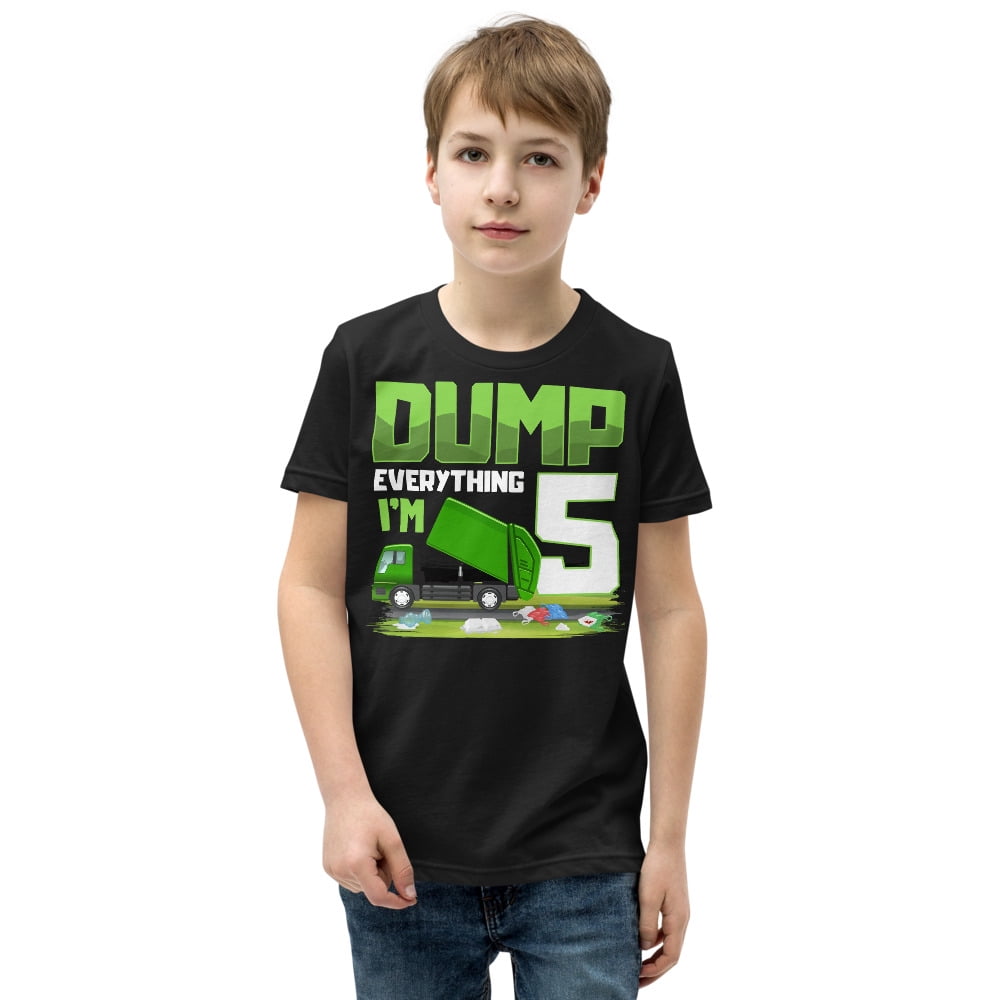 "Dump Everything I'm 1" Birthday T-Shirt - 100% Cotton Toddler Tee - Unisex First Birthday Outfit
