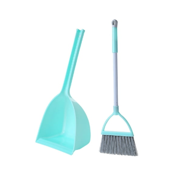 MLINS Kids Broom and Dustpan Set in Assorted Color Made of Plastic for Pretend Play and House Cleaning 1