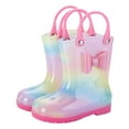 thumbnail image 1 of Kids EVA Rain Boots Waterproof Lightweight Boots with Easy‑On Carry Handles Cute Bow Decoration Non Slip Sole for Puddle Play Outdoor Household Use for Little Kids, 1 of 3