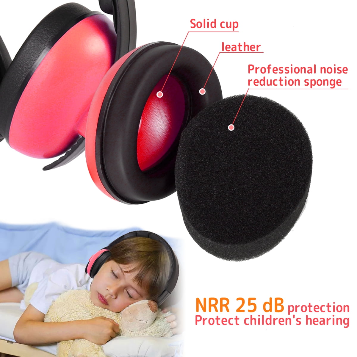 Kids Ear Muffs Soft Comfortable Kids Ear Defenders with Adjustable