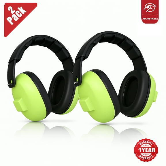 2 Pack Kids Noise Cancelling Headphones, Adjustable Ear Muffs, Noise Protection for Newborns, Infants & Toddlers