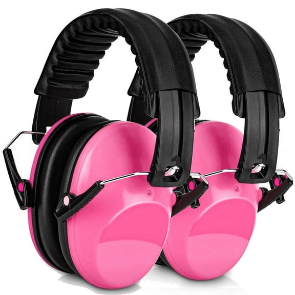 Kids Ear Protection 2 Pack, Noise Cancelling Ear Muffs Sound Blocking Over Ear Headphones, Foldable Hearing Protection Ear Muffs