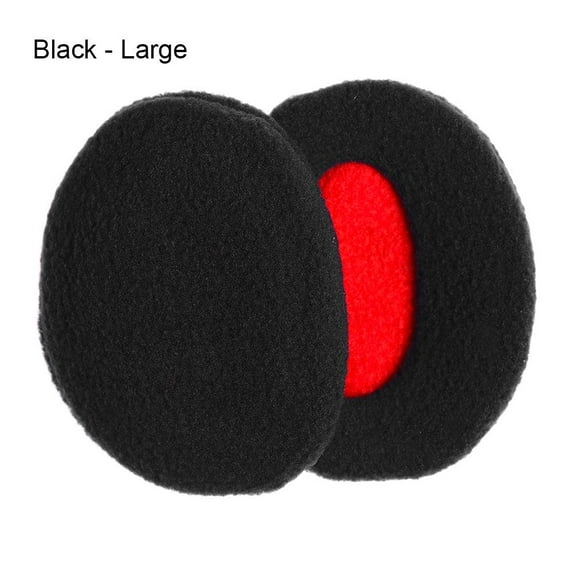 Kids Ear Protection Fluffy Fleece Winter Windproof Bandless Ear Warmers Earmuffs Ear Warmers Ear Cover BLACK - LARGE